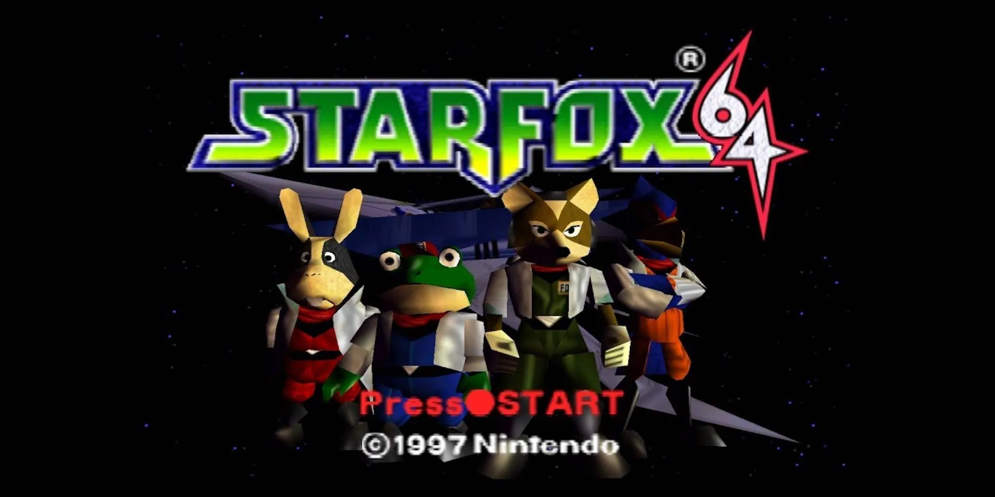 Màn hình tiêu đề của tựa game Star Fox 64