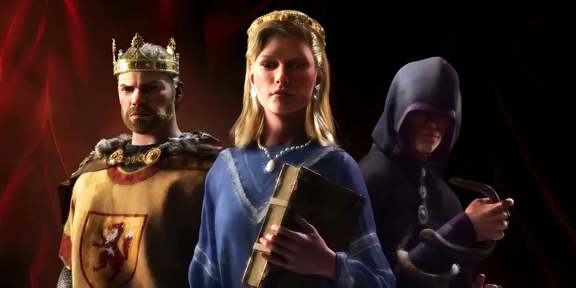 Một nhóm nhân vật quý tộc trong game chiến thuật Crusader Kings III