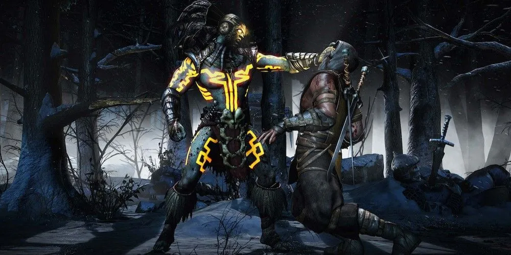 Một pha giao đấu đặc trưng trong tựa game đối kháng Mortal Kombat