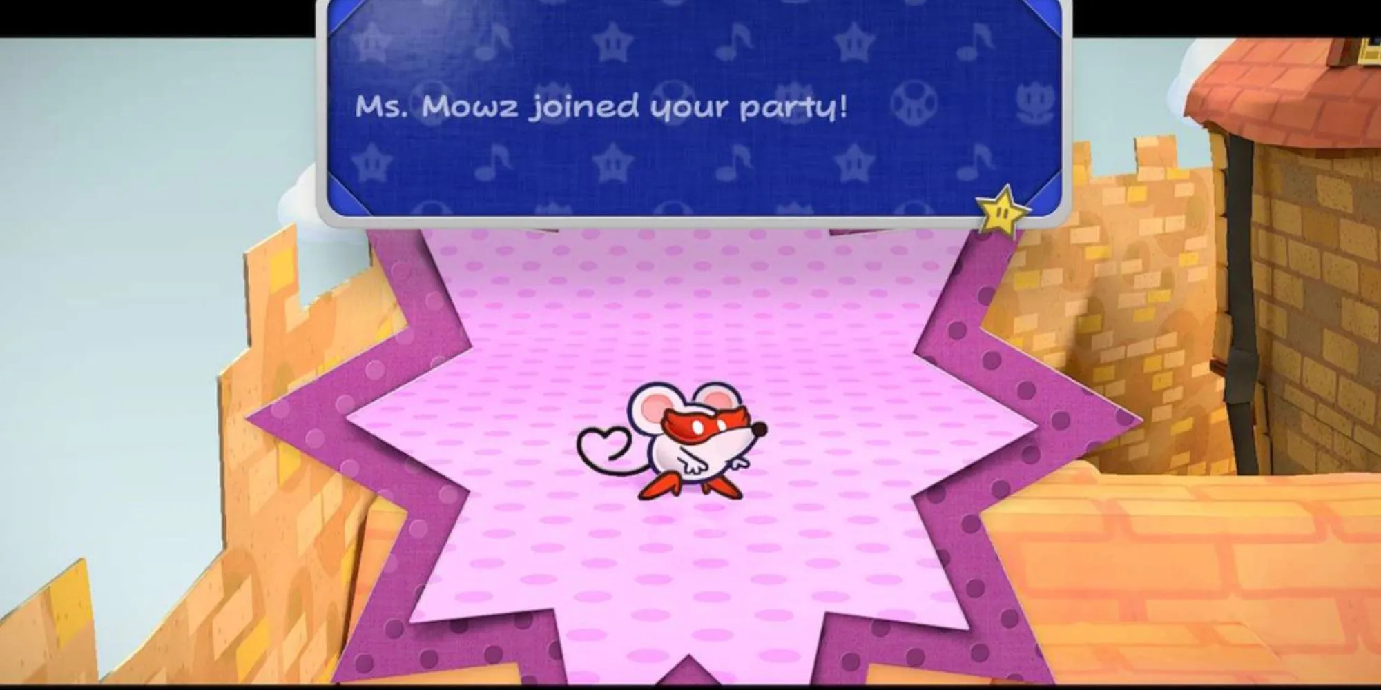 Ms. Mowz gia nhập đội của Mario trong Paper Mario: The Thousand-Year Door Remake