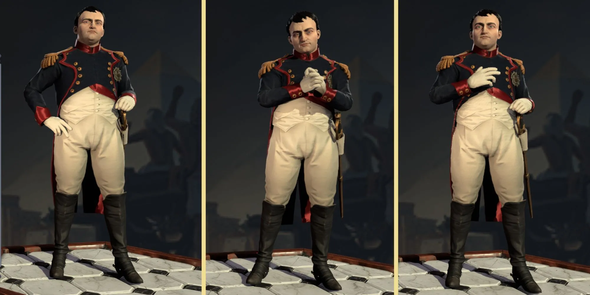Napoleon trong Civilization VII, chân dung hoàng đế Pháp
