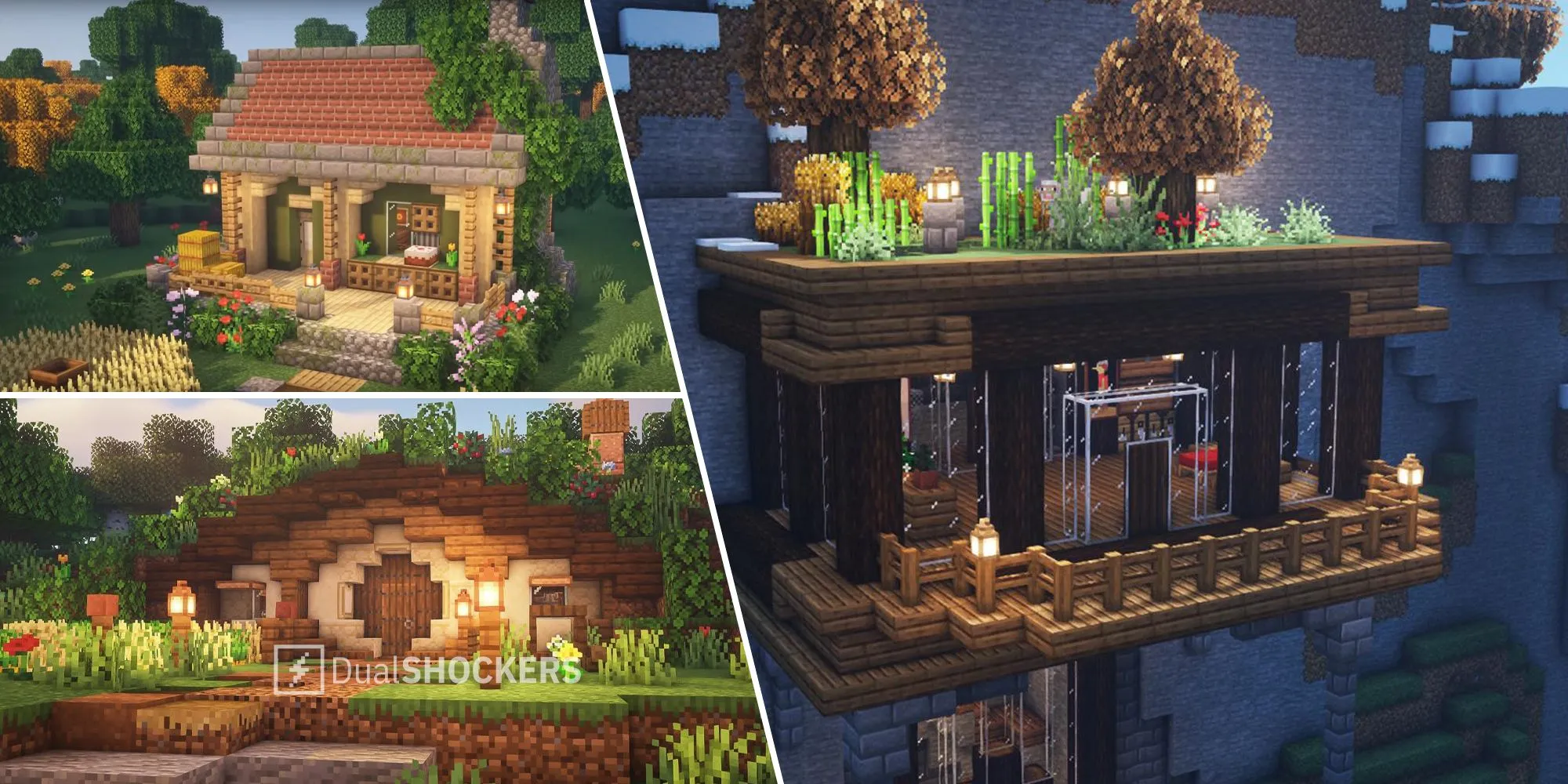 Ngôi nhà kiểu Cottage và nhà kiểu Hobbit trong Minecraft