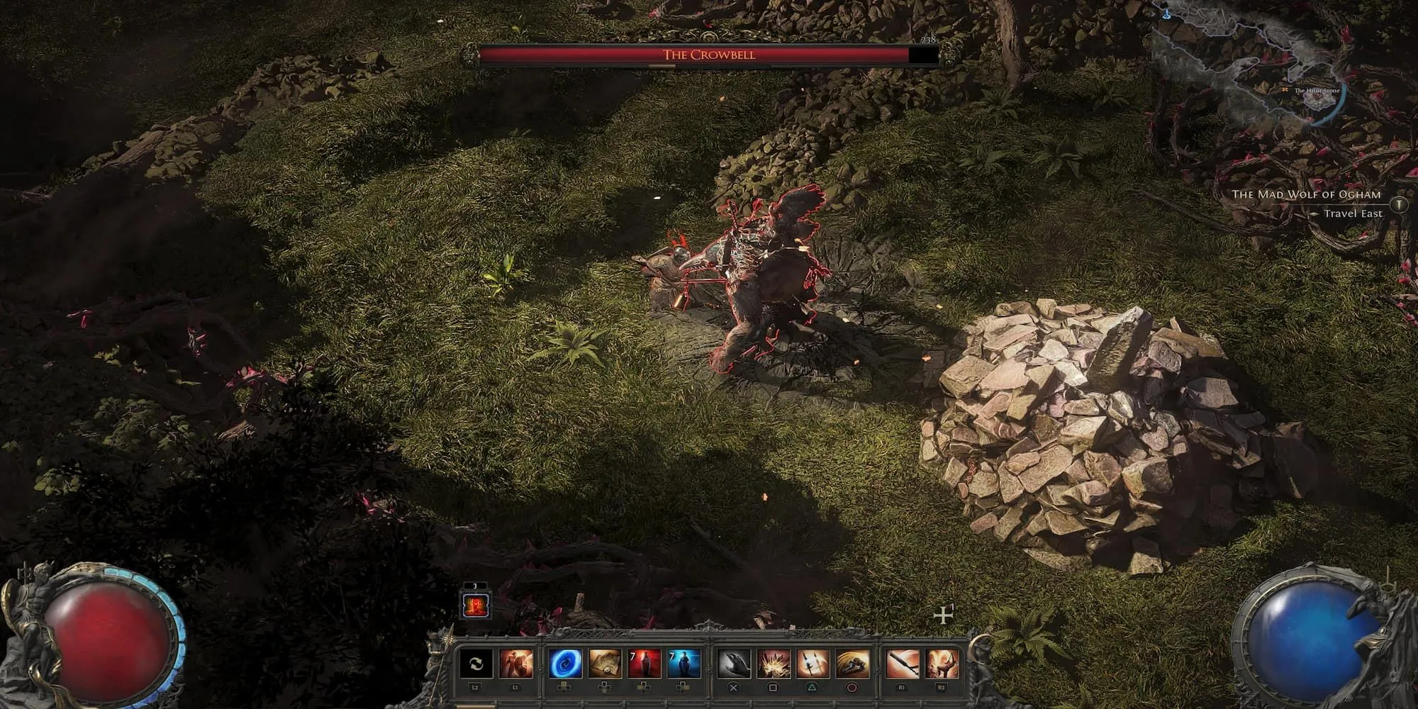 Người chơi đối mặt với một con trùm tùy chọn trong Path of Exile II