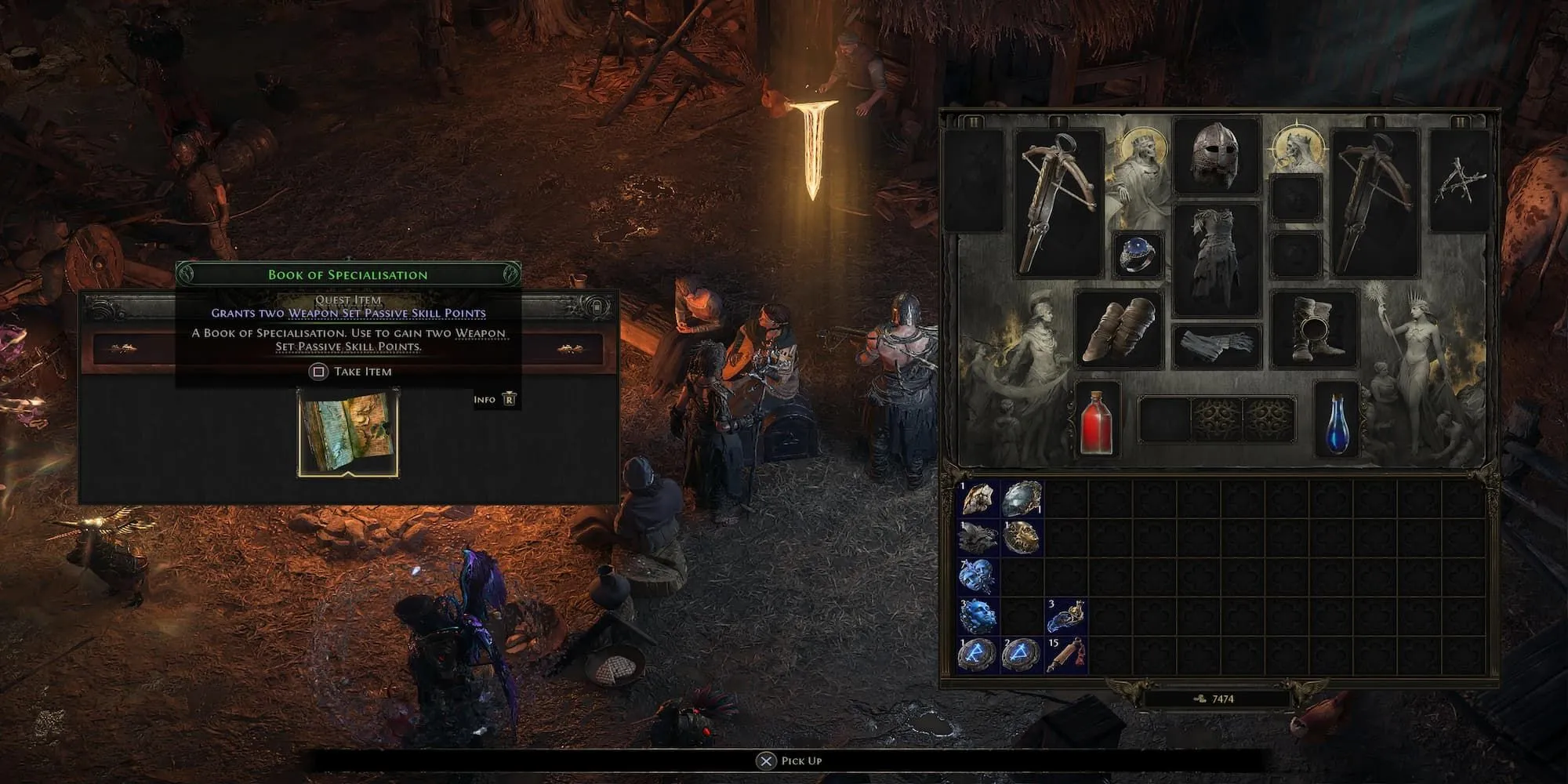 Người chơi nhận Sách Chuyên môn hóa từ Una trong Path of Exile II