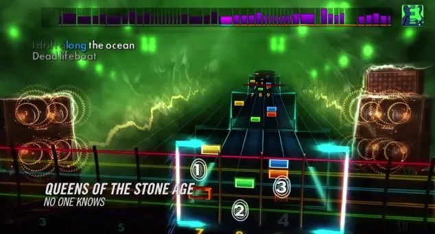 Người chơi sử dụng guitar thật để chơi game Rocksmith, một phương pháp điều khiển game được Ubisoft bảo hộ bằng sáng chế.