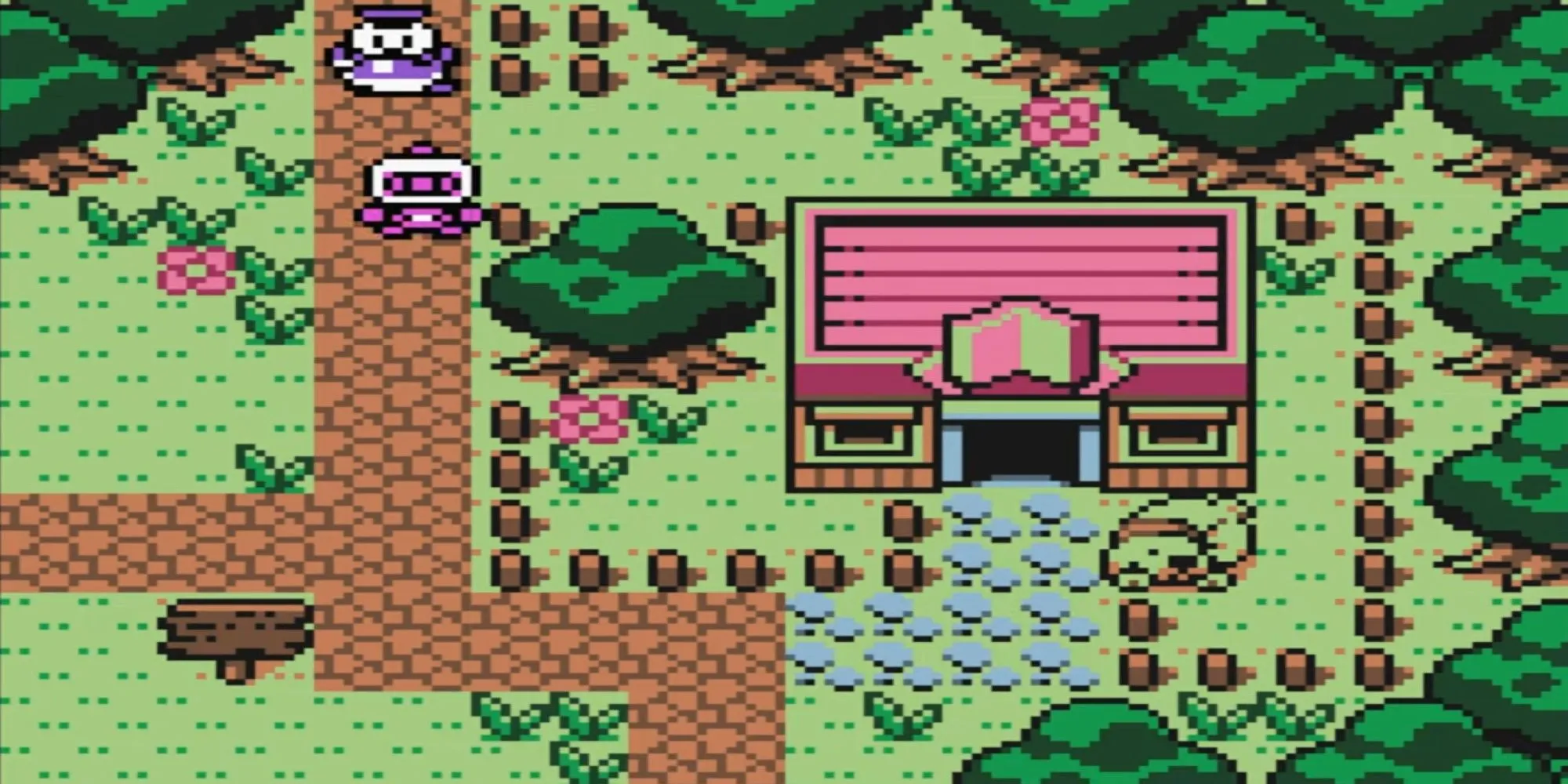 Nhân vật Bomberman trong môi trường game nhập vai Bomberman Quest trên Game Boy Color