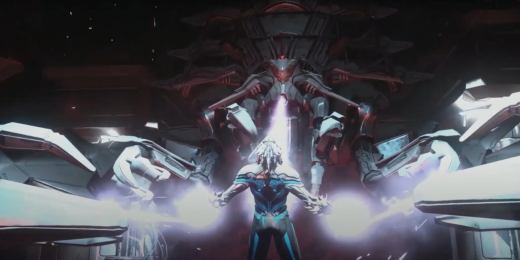 Nhân vật chính đối mặt với quái vật trong Hellpoint, tựa game Souls-like khoa học viễn tưởng kinh dị