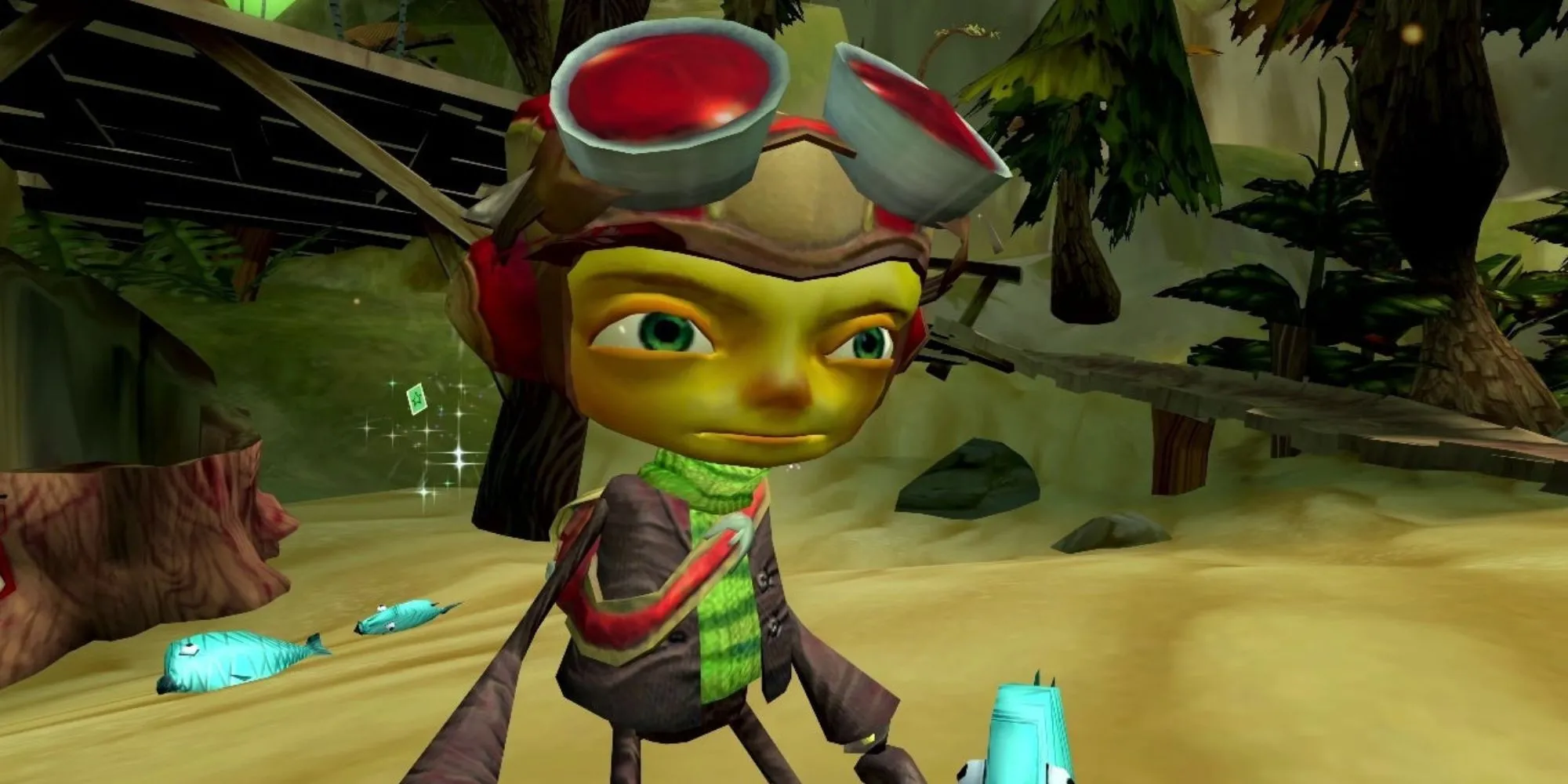 Nhân vật chính Raz trong Psychonauts, tựa game platformer 3D độc đáo và đầy sáng tạo của Double Fine Productions