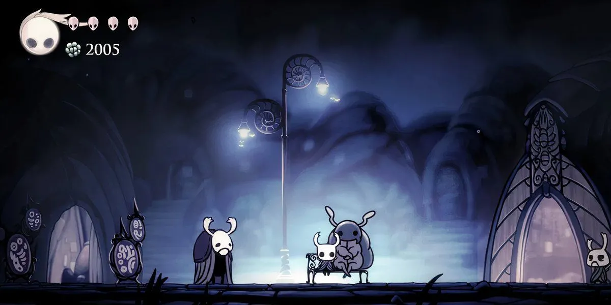 Nhân vật chính The Knight khám phá thế giới Hallownest trong Hollow Knight