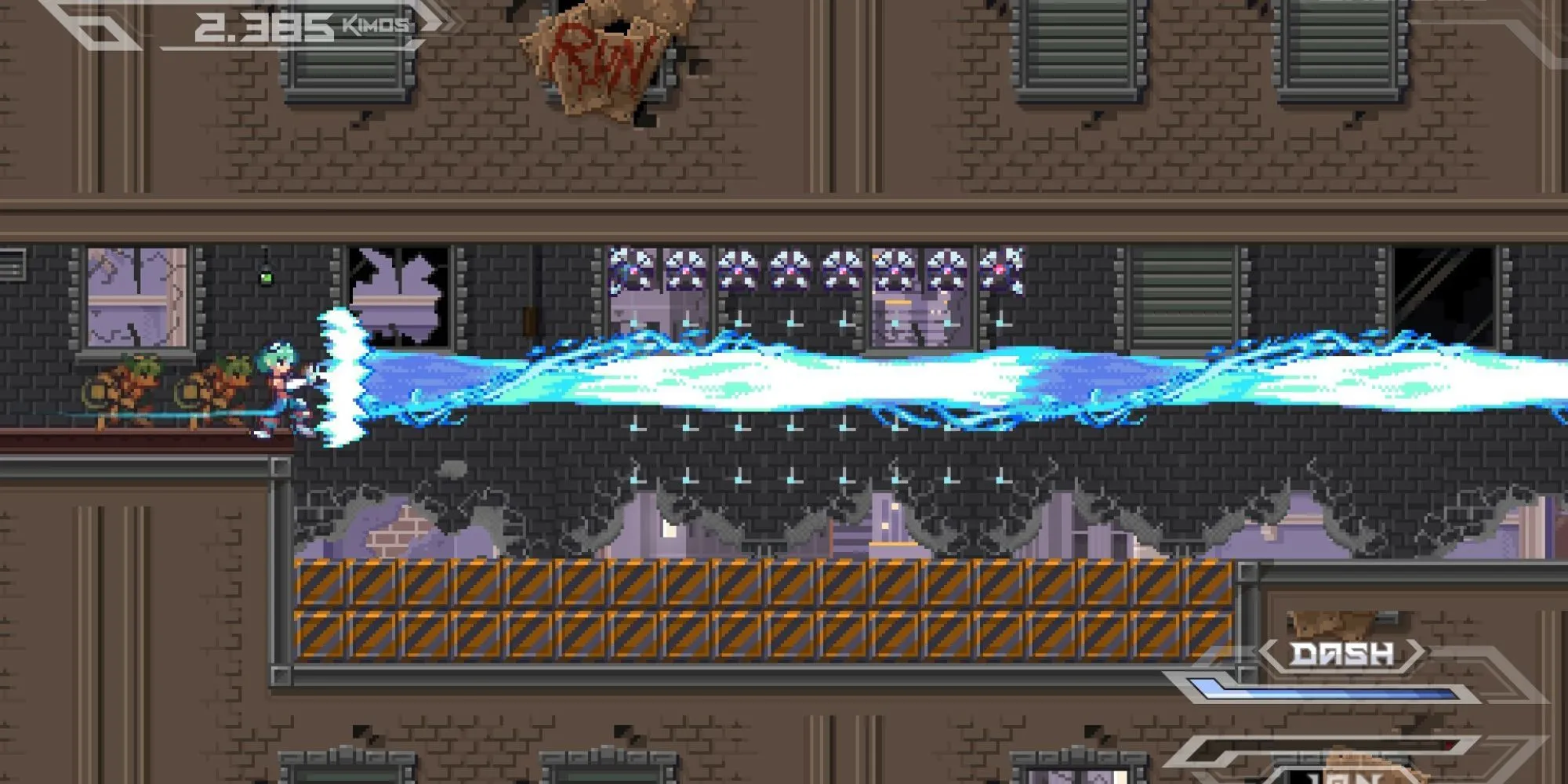 Nhân vật đang chạy để không chết trong game Run or Die đồ họa pixel