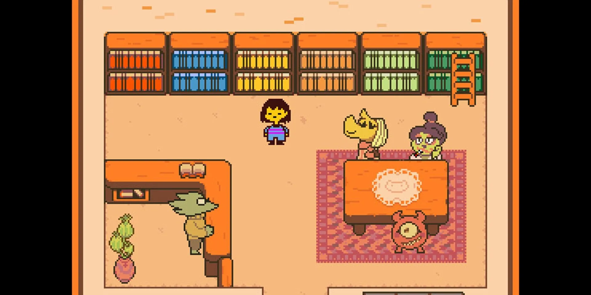 Nhân vật đứng trong thư viện game Undertale