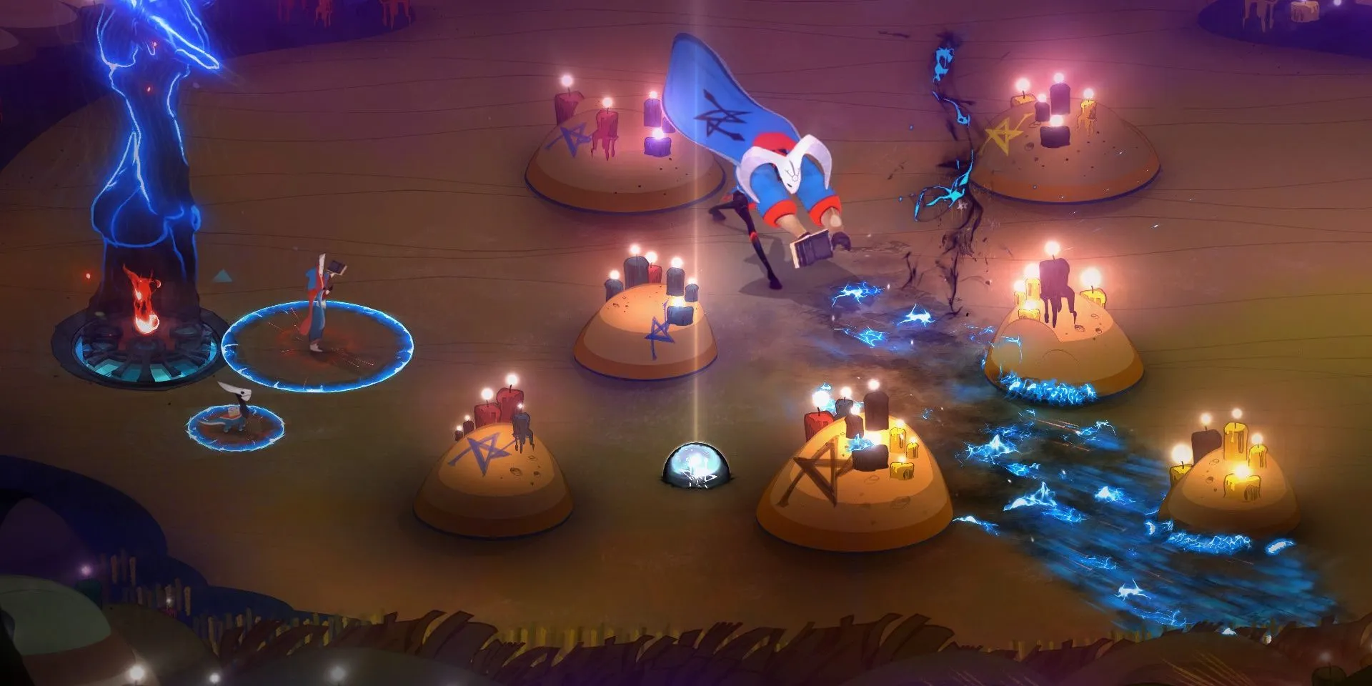 Nhân vật Jodariel sử dụng khả năng trong game Pyre