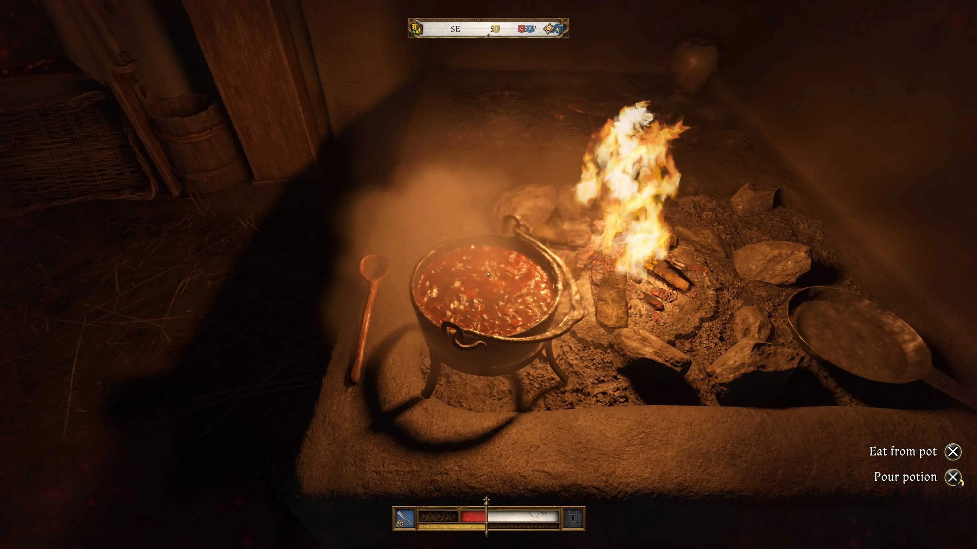 Nồi súp (thức ăn) có thể lấy miễn phí trong game Kingdom Come Deliverance 2
