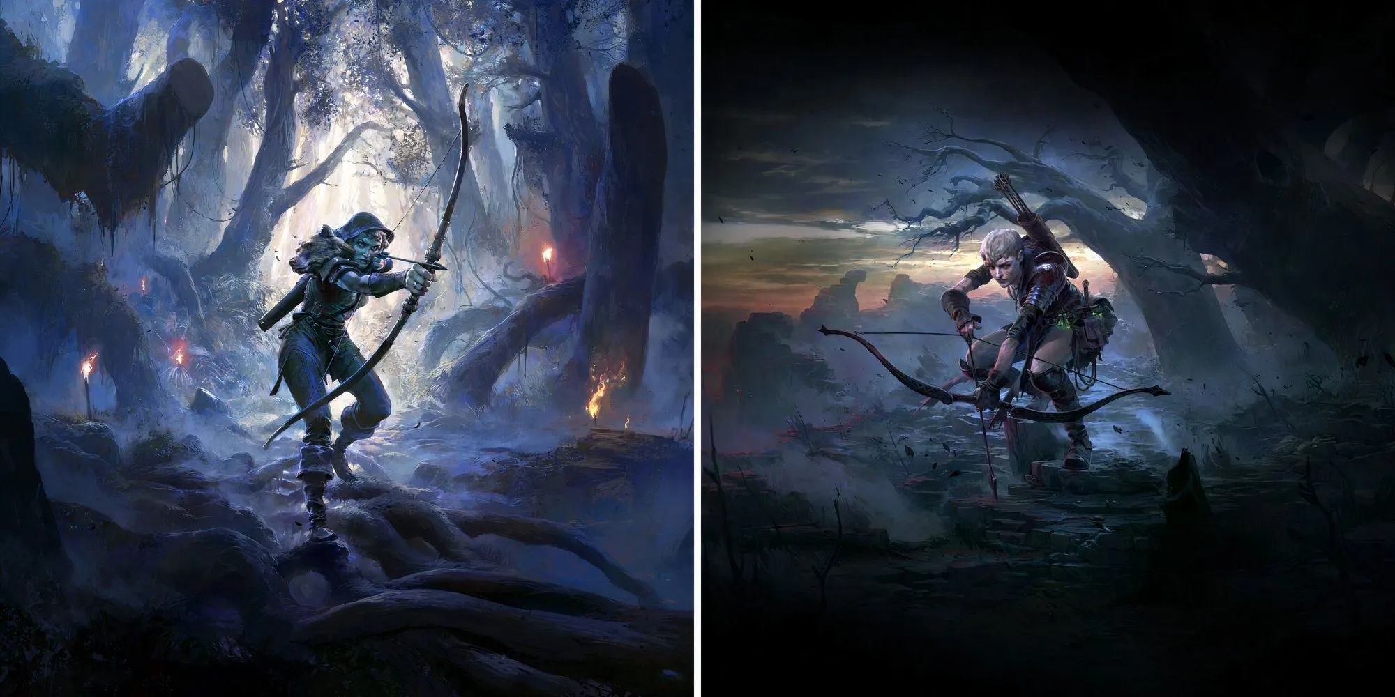 Nữ Cung thủ trong Path of Exile II chuẩn bị bắn tên