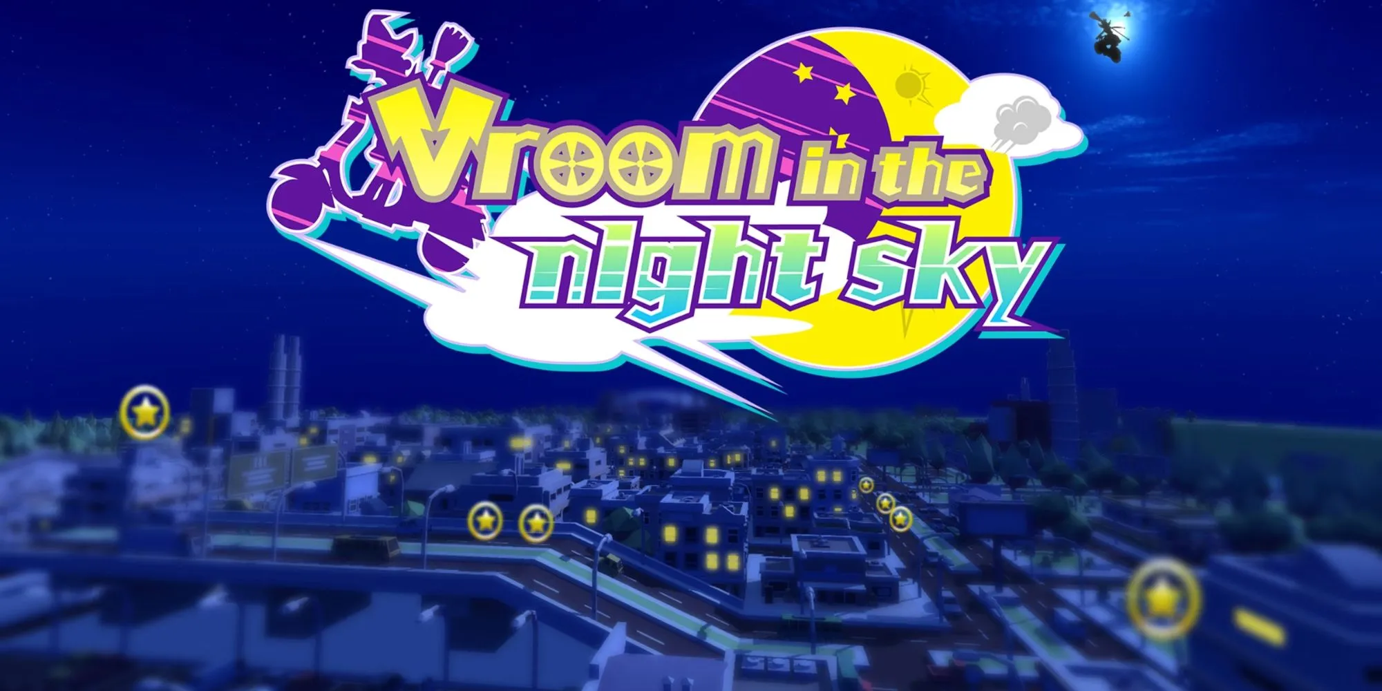 Nữ nhân vật bay trên chiếc xe máy ma thuật trong Vroom in the Night Sky