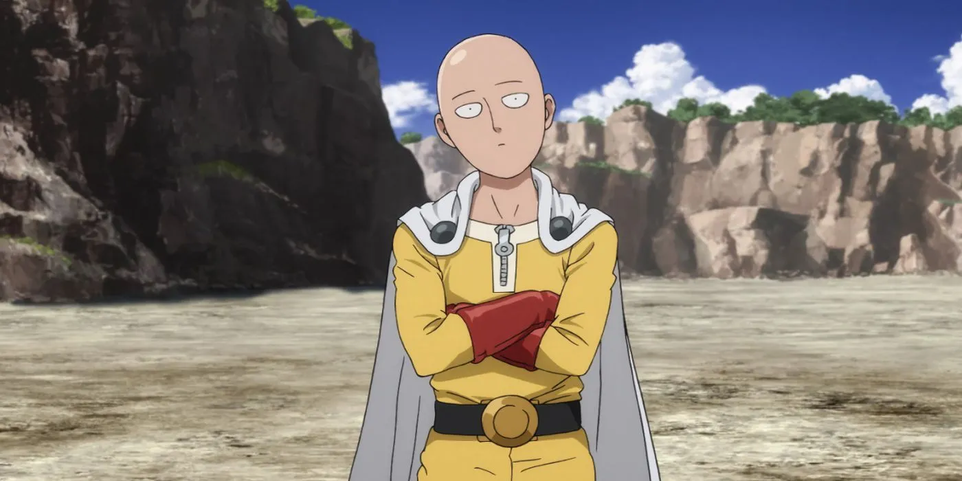 Saitama với vẻ mặt thờ ơ đặc trưng trong One-Punch Man