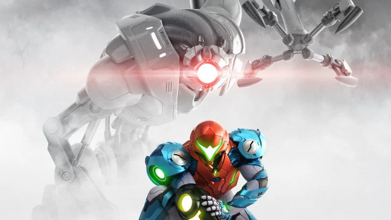 Samus với bộ giáp cuối cùng đầy uy lực trong Metroid Dread, tương phản với lúc mất Power Suit ở Zero Mission