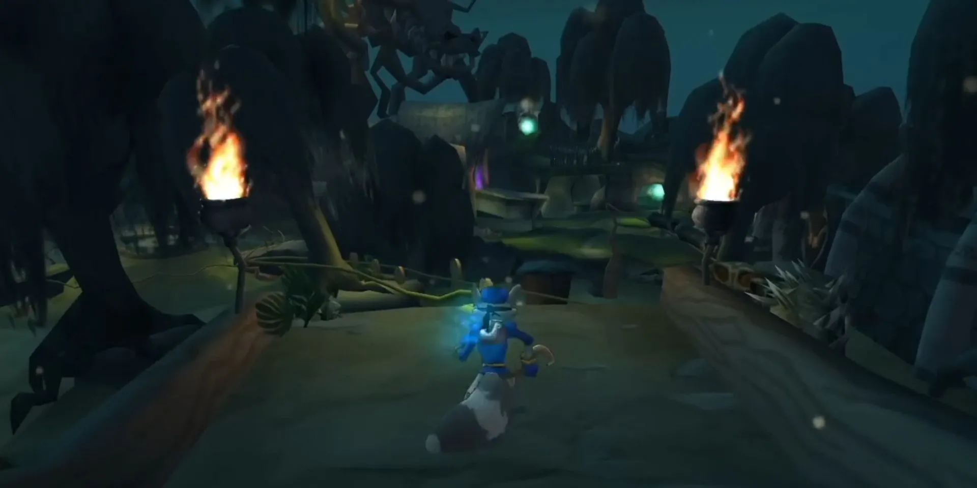 Sly Cooper trong khu vực Rừng Haiti (Haitian Jungle) của game Sly Cooper and The Thievius Raccoonus