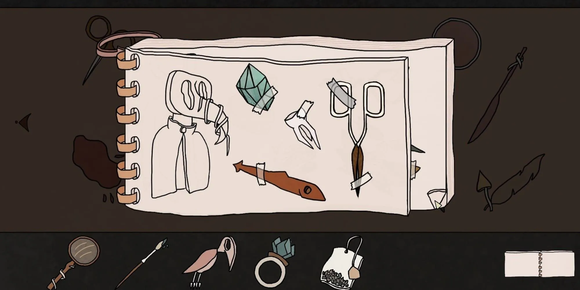 Sổ lưu niệm trong tựa game indie Landlord of the Woods