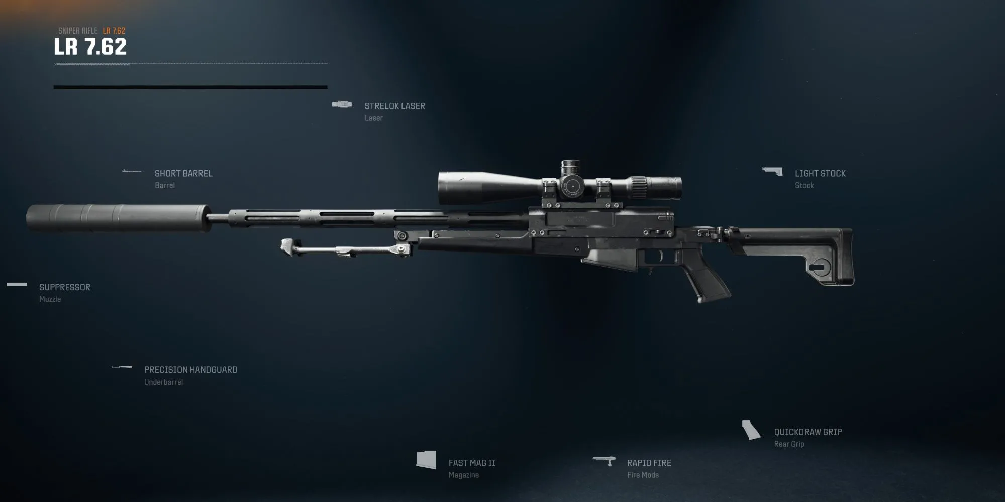 Súng trường LR 7.62 được tùy chỉnh phụ kiện trong Call of Duty Black Ops 6