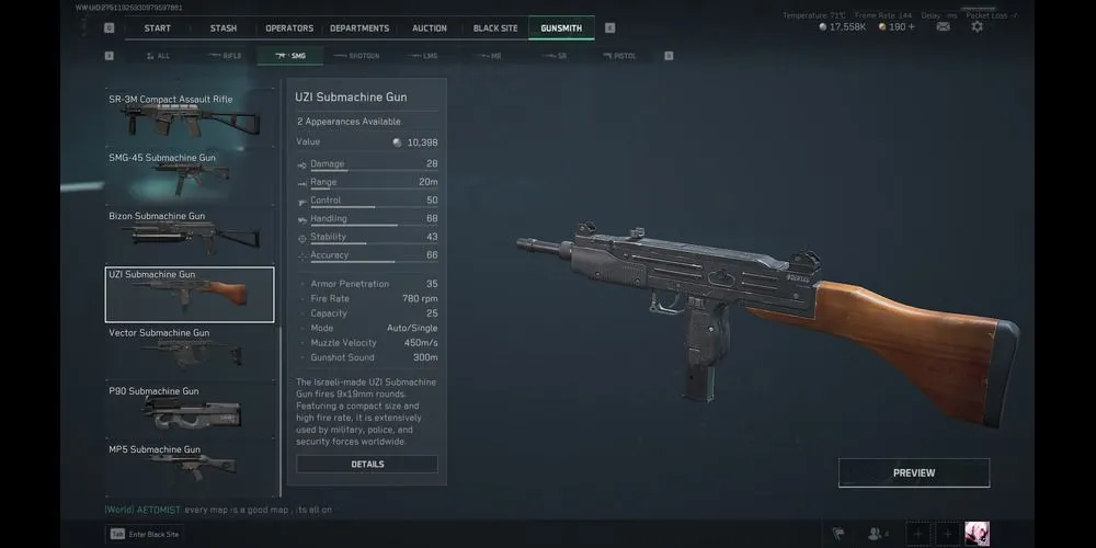 Súng Uzi hiệu quả với chiến thuật bắn chân trong Delta Force