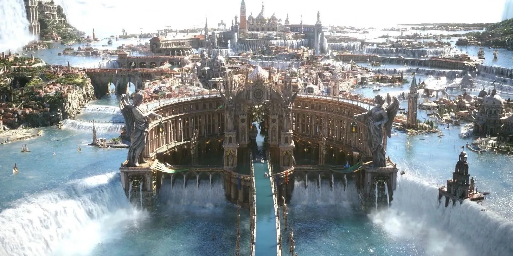 Thành phố Altissia lấy cảm hứng từ Venice trong Final Fantasy XV, nổi bật với các kênh đào và kiến trúc lộng lẫy