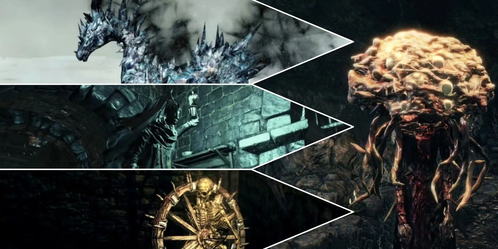 Tổng hợp hình ảnh một số kẻ địch khó chịu nhất trong các game Soulsborne.