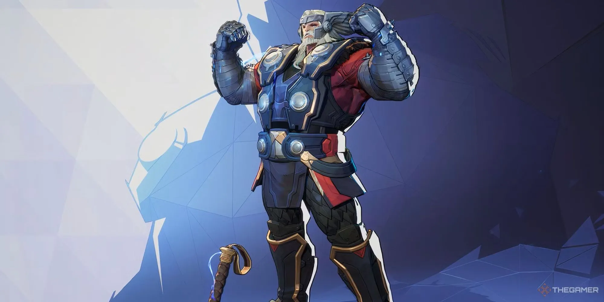 Tướng Thor vung búa Mjolnir trong Marvel Rivals