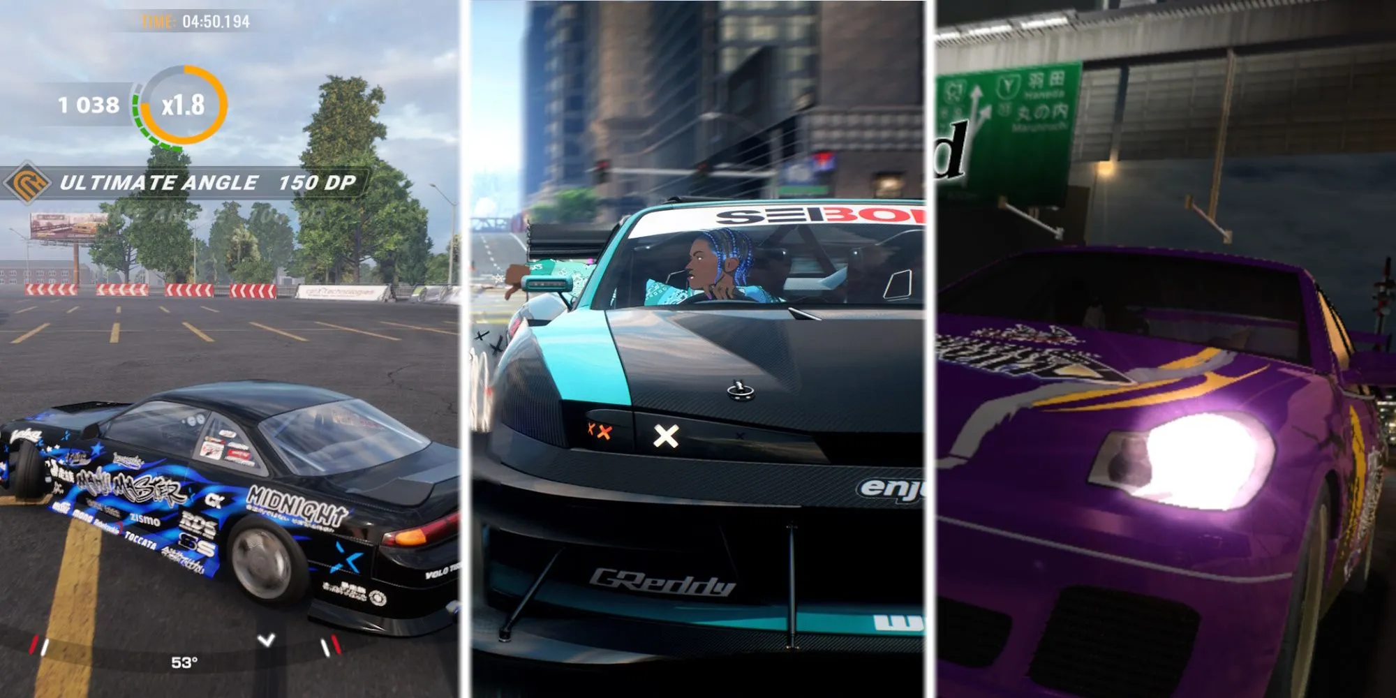 Ba màn hình đua xe drift