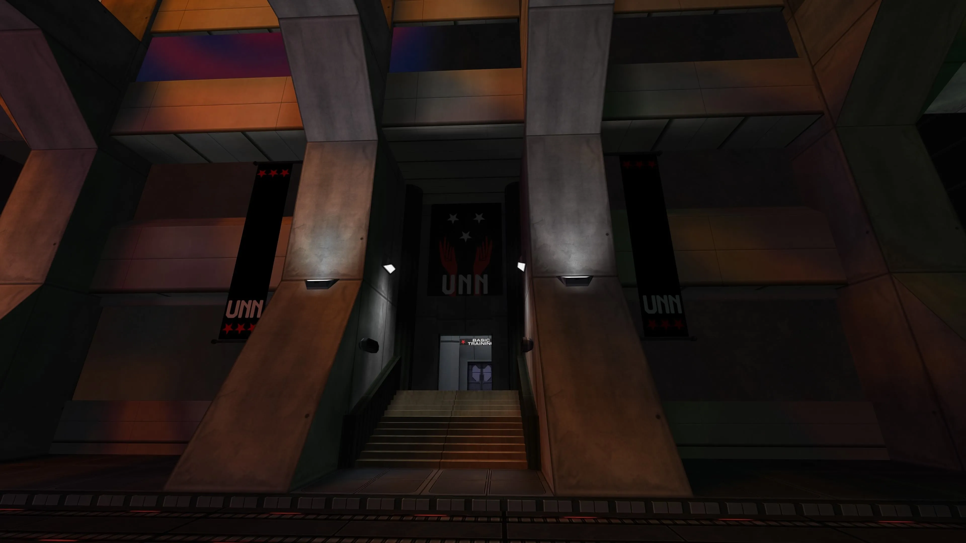 Bên trong một tòa nhà trên trạm không gian trong System Shock 2
