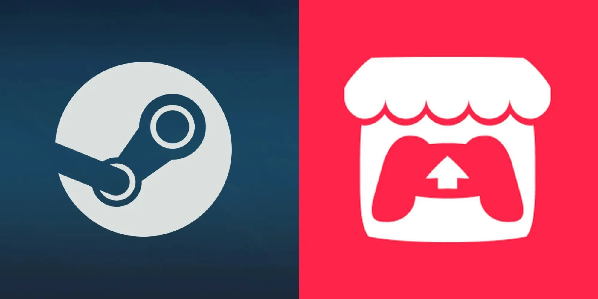 Biểu tượng của Itch.io và Steam, hai nền tảng phân phối game bị ảnh hưởng bởi áp lực kiểm duyệt.
