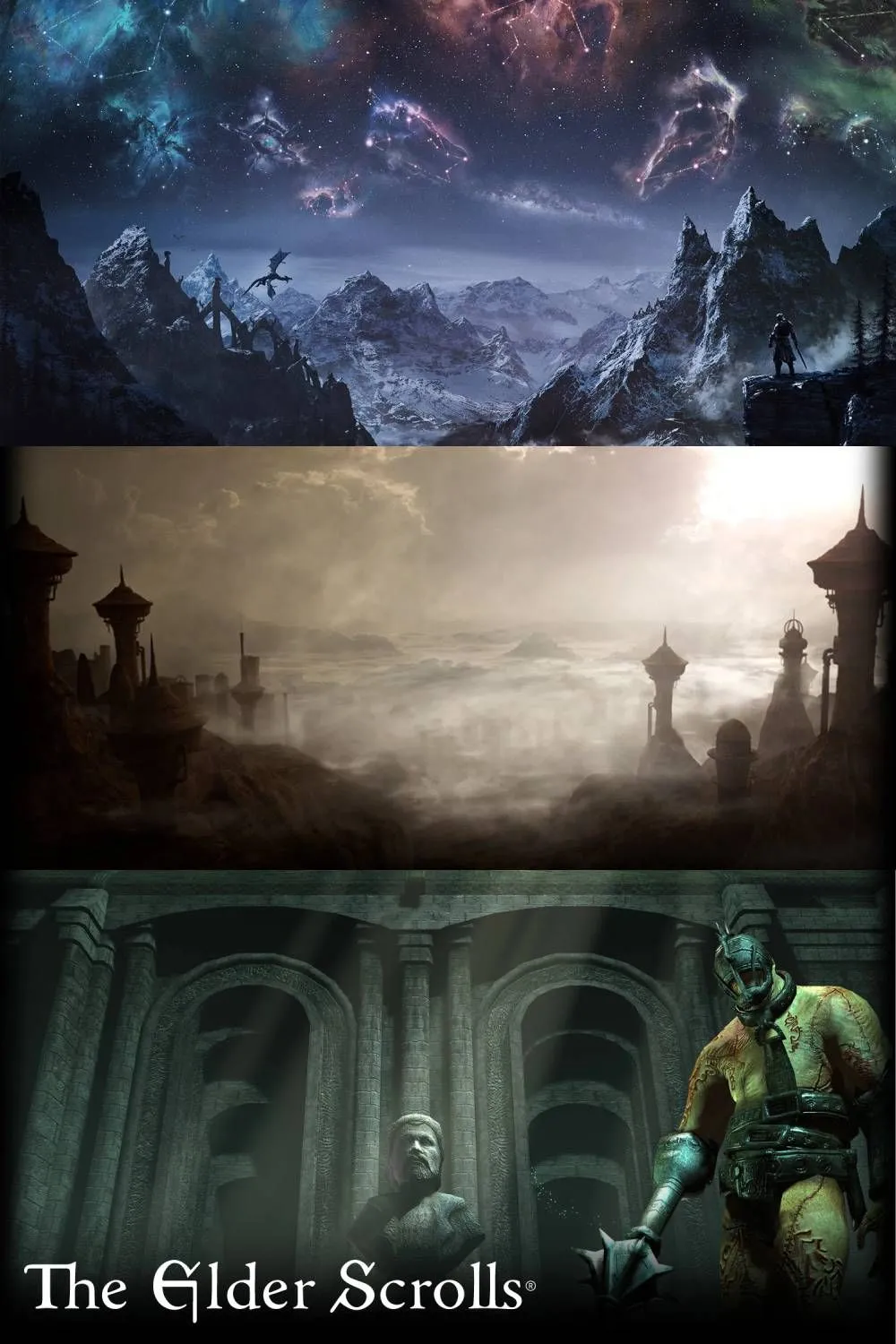 Biểu tượng The Elder Scrolls đại diện cho thế giới giả tưởng Tamriel.