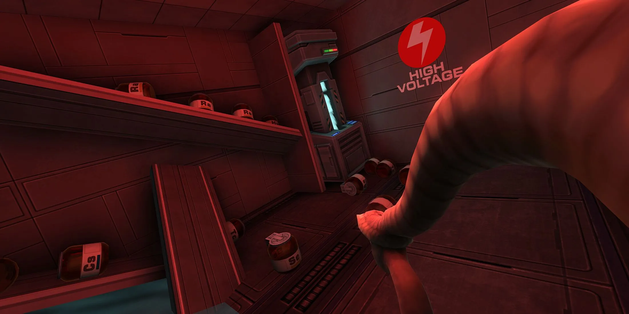 Cảnh chiến đấu dùng điện áp cao trong System Shock 2 Remaster