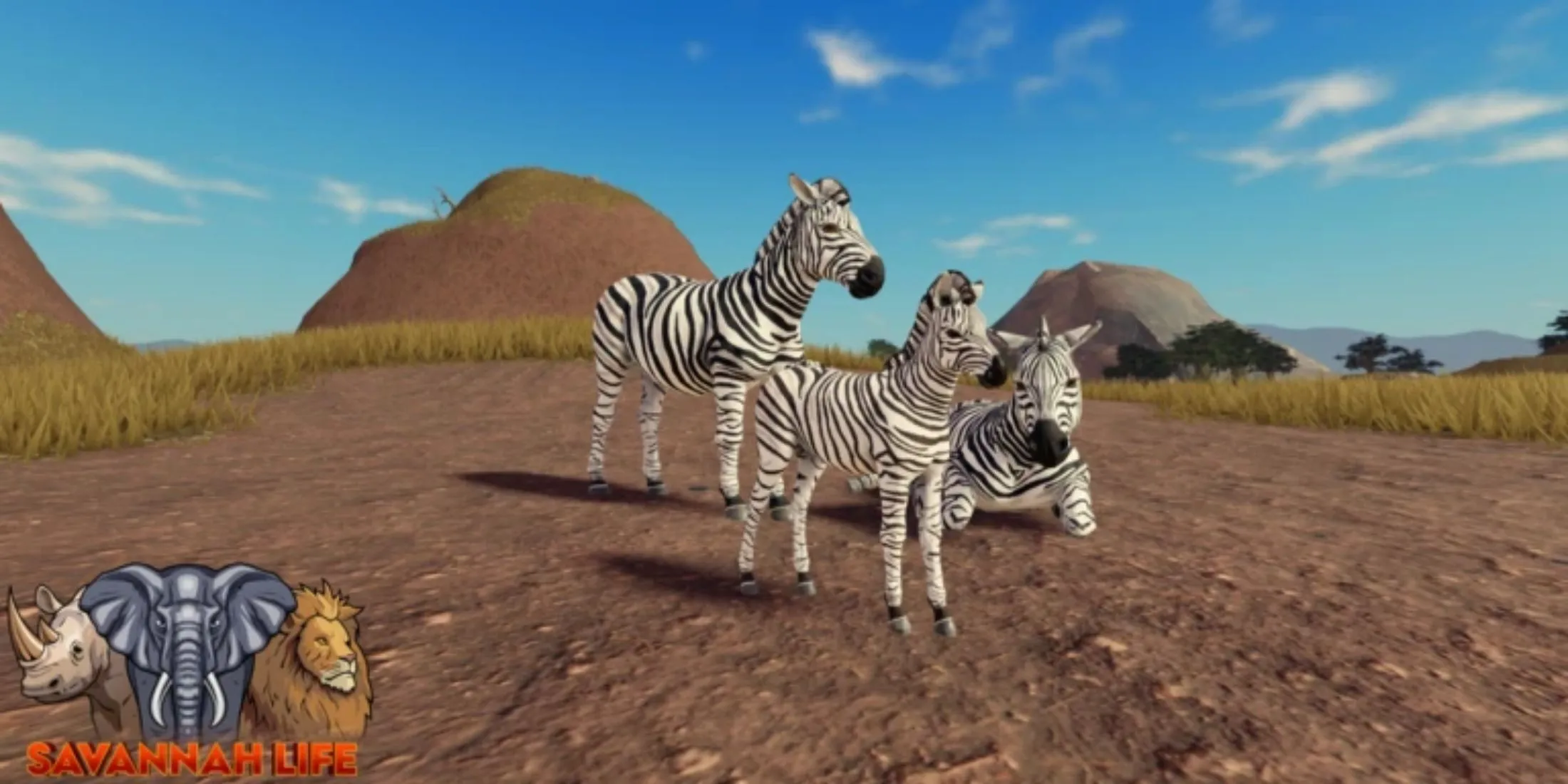 Cảnh quan xavan rộng lớn và các loài động vật trong game Savannah Life Roblox, nơi game thủ tìm kiếm code