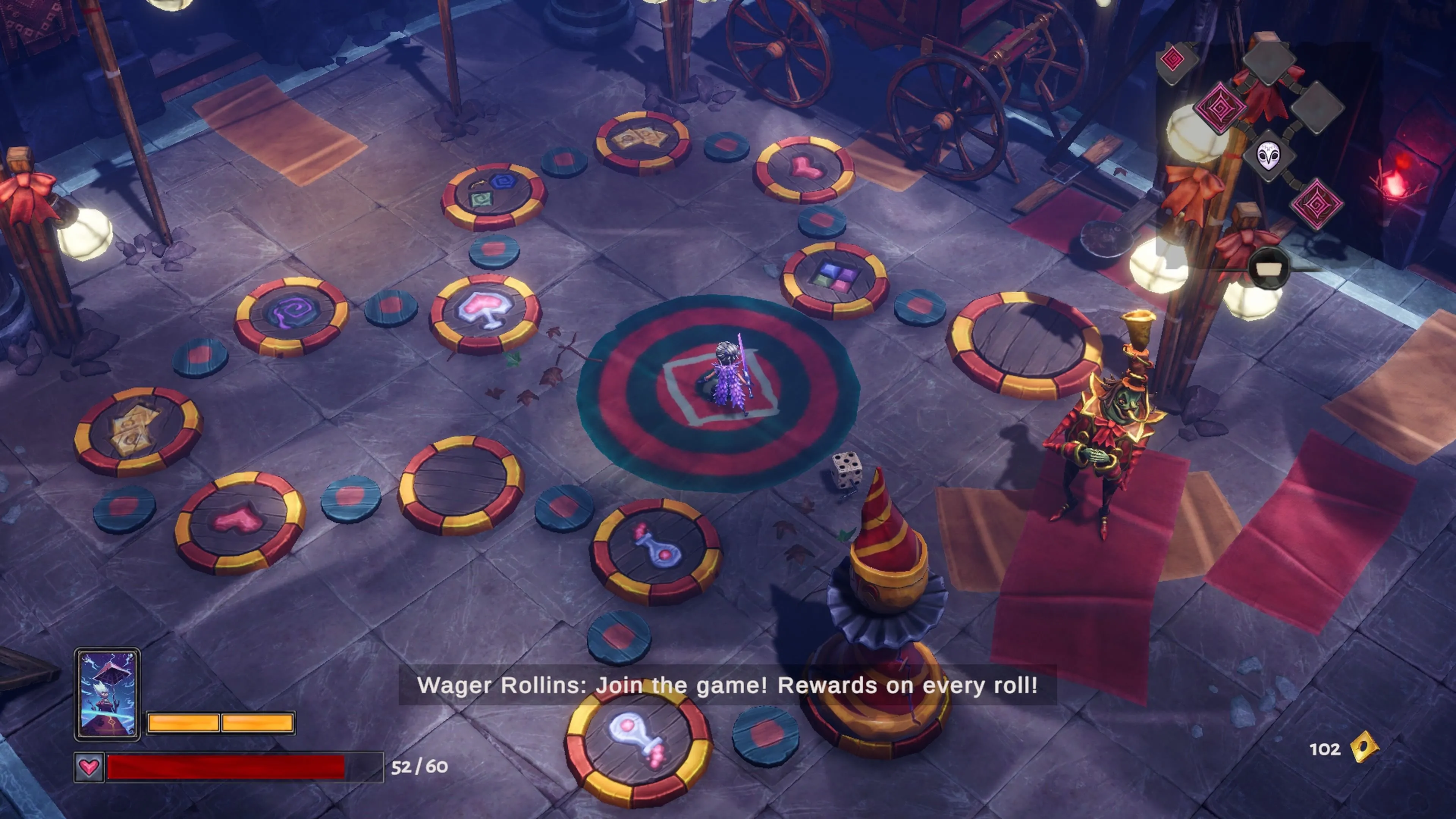 Giao diện tổng thể gameplay Lost In Random: The Eternal Die