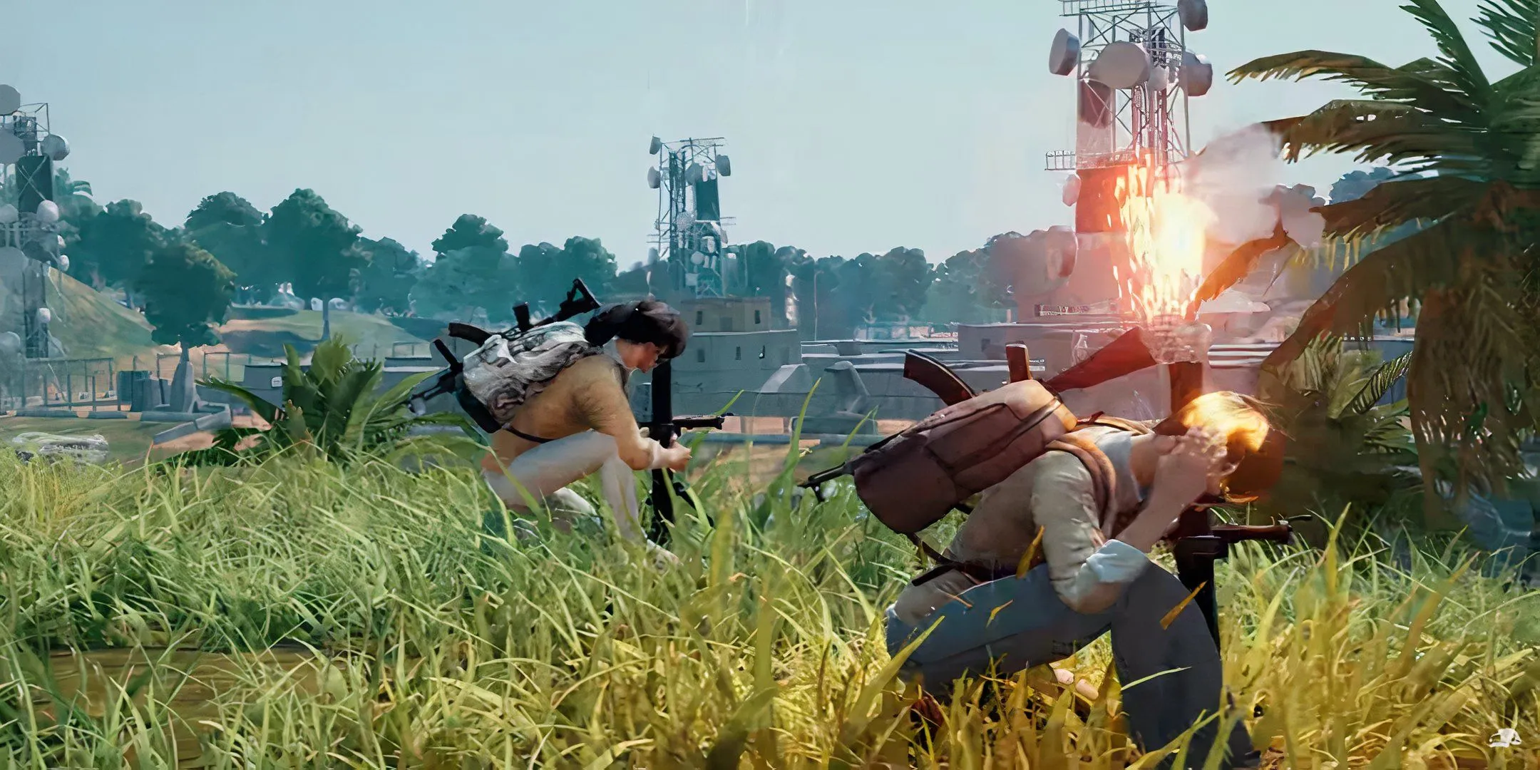 Hai game thủ PUBG Mobile sử dụng súng cối trong trận đấu chuyên nghiệp