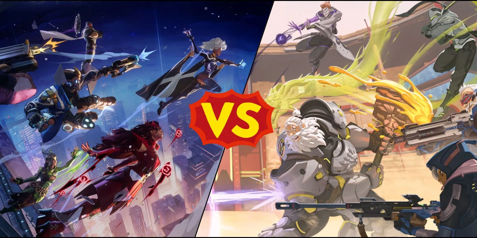 Hai tựa game bắn súng anh hùng đình đám Overwatch và Marvel Rivals đối đầu nhau