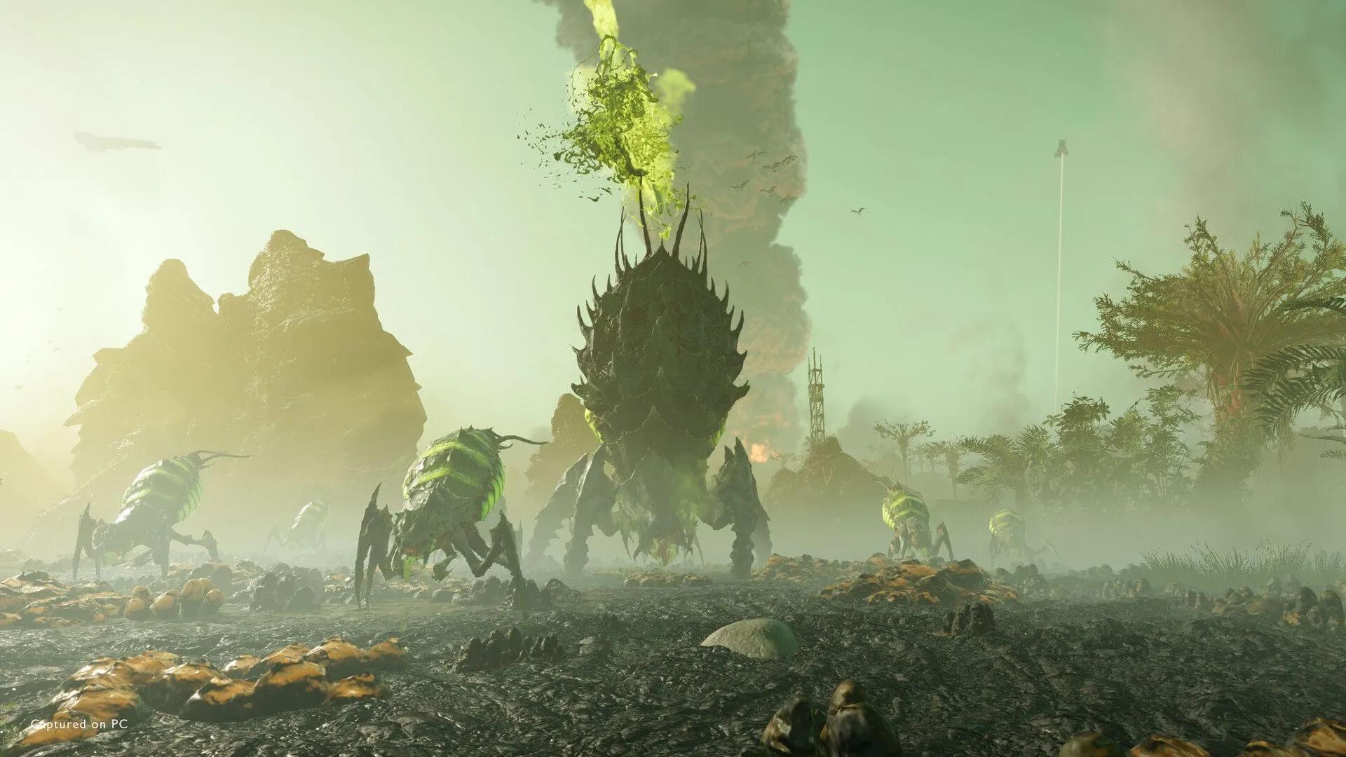 Helldivers 2: Biệt đội Helldiver chiến đấu chống lại Terminids