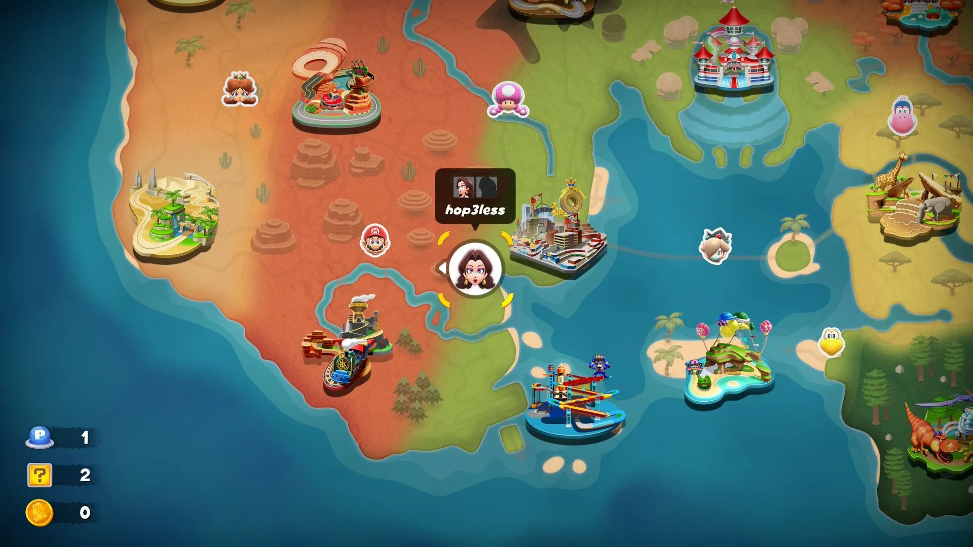 Khám phá môi trường rộng lớn trong chế độ Free Roam của Mario Kart World