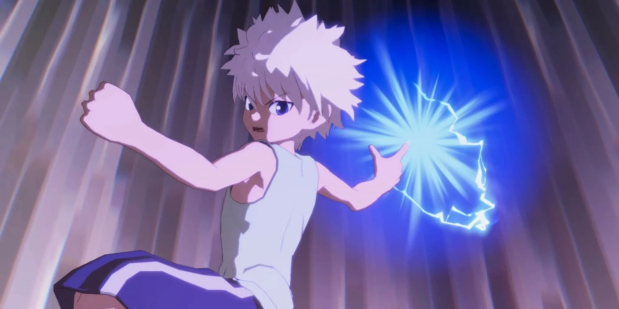 Killua sử dụng điện trong game Hunter x Hunter Nen x Impact