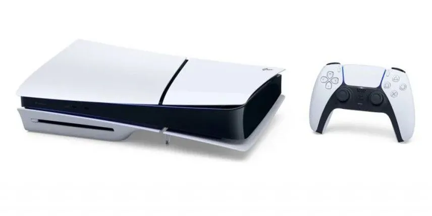 Máy chơi game PS5 Slim với thiết kế gọn gàng, thể hiện sự tinh tế trong công nghệ PlayStation