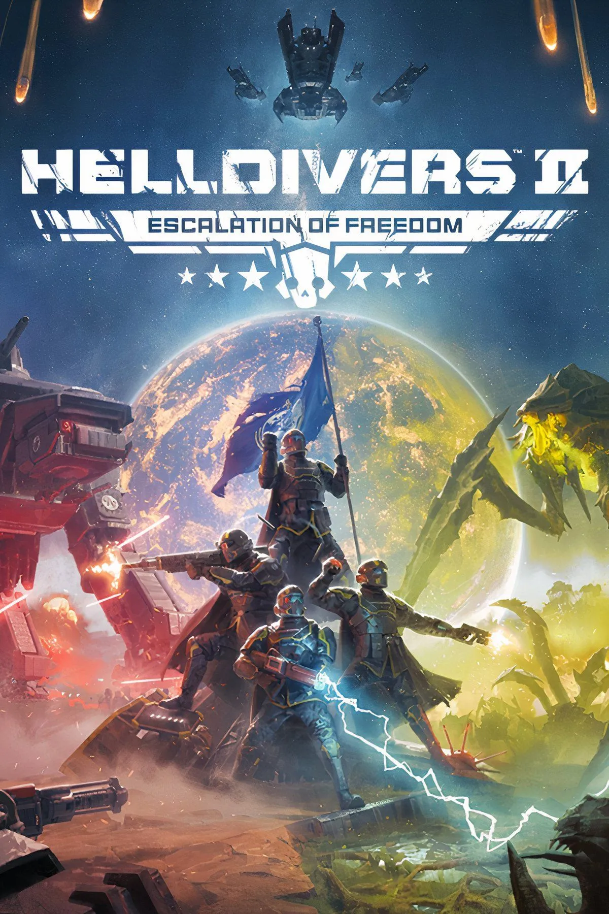 Người chơi Helldivers 2 cắm cờ One True Flag, minh họa lỗi crash game