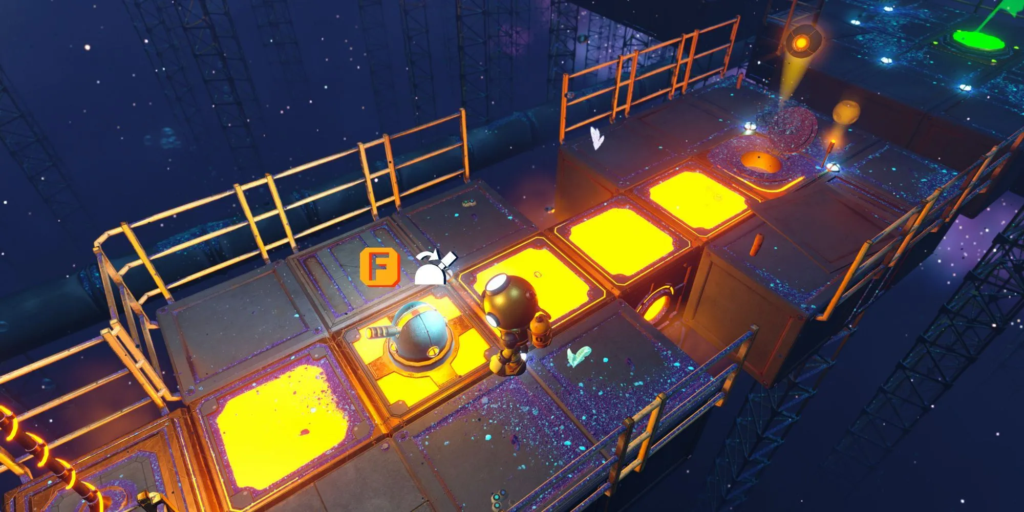 Người chơi Tương tác với công tắc trong game Power Sink dưới đáy biển