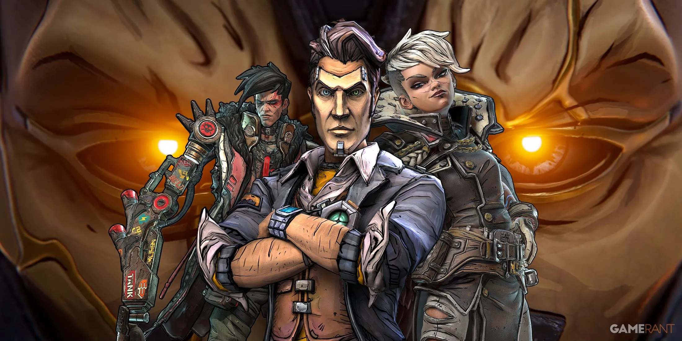 So sánh hình ảnh giữa Timekeeper, Handsome Jack và cặp đôi Calypso Twins trong Borderlands.