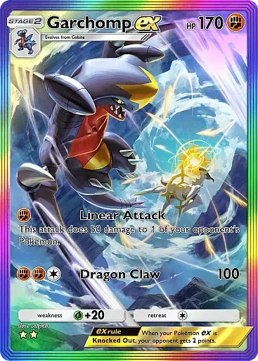 Thẻ Garchomp Ex từ bộ Triumphant Light trong Pokemon TCG Pocket