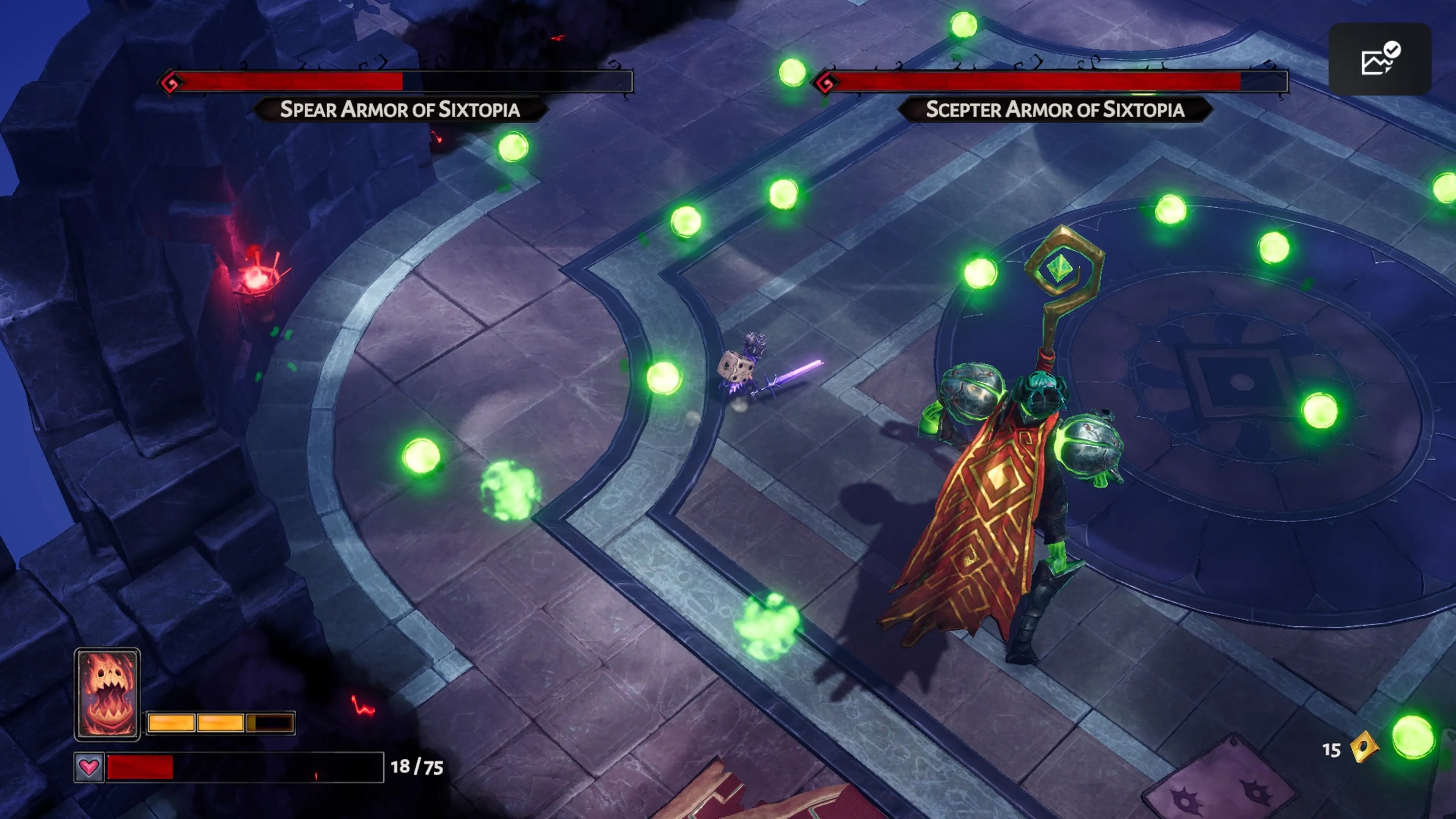 Trận đấu boss đầu tiên trong Lost In Random: The Eternal Die