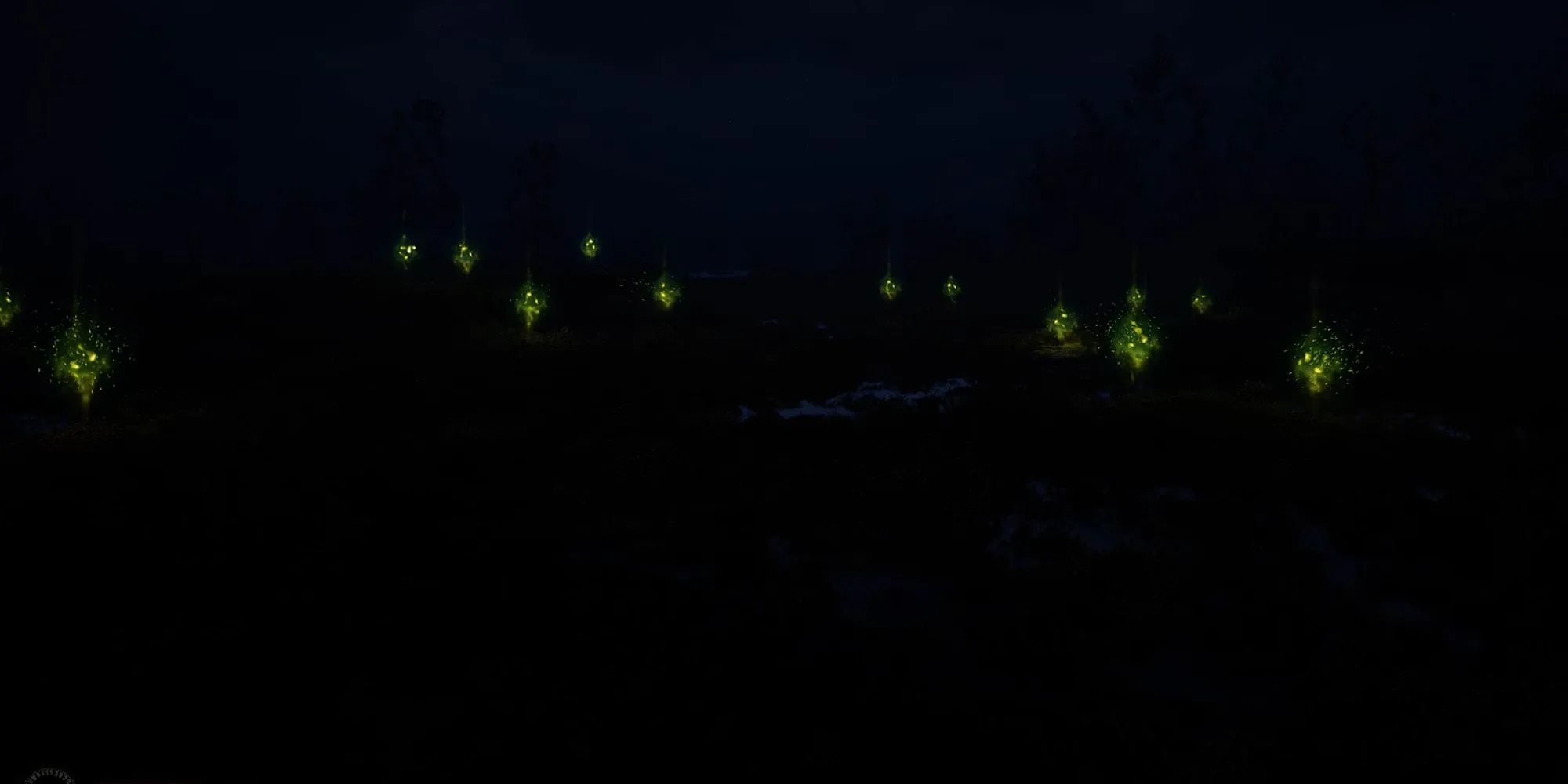 Ảo ảnh psi và dị biến acid Wandering Lights xuất hiện ban đêm tại Zaton trong STALKER 2