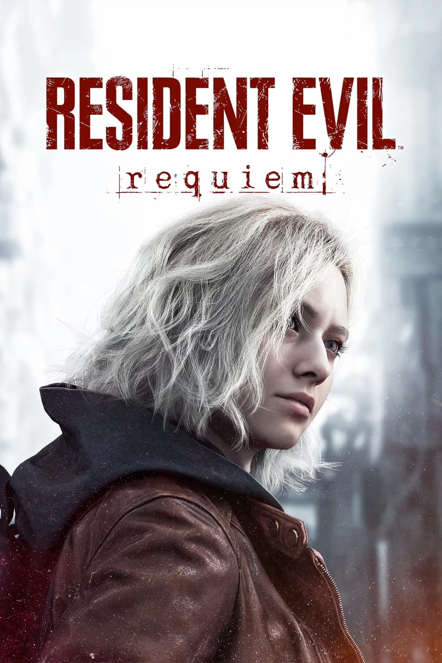 Bìa nghệ thuật của Resident Evil Requiem, với logo game nổi bật và hình ảnh nhân vật chính hoặc quái vật, gợi ý trải nghiệm kinh dị sắp tới