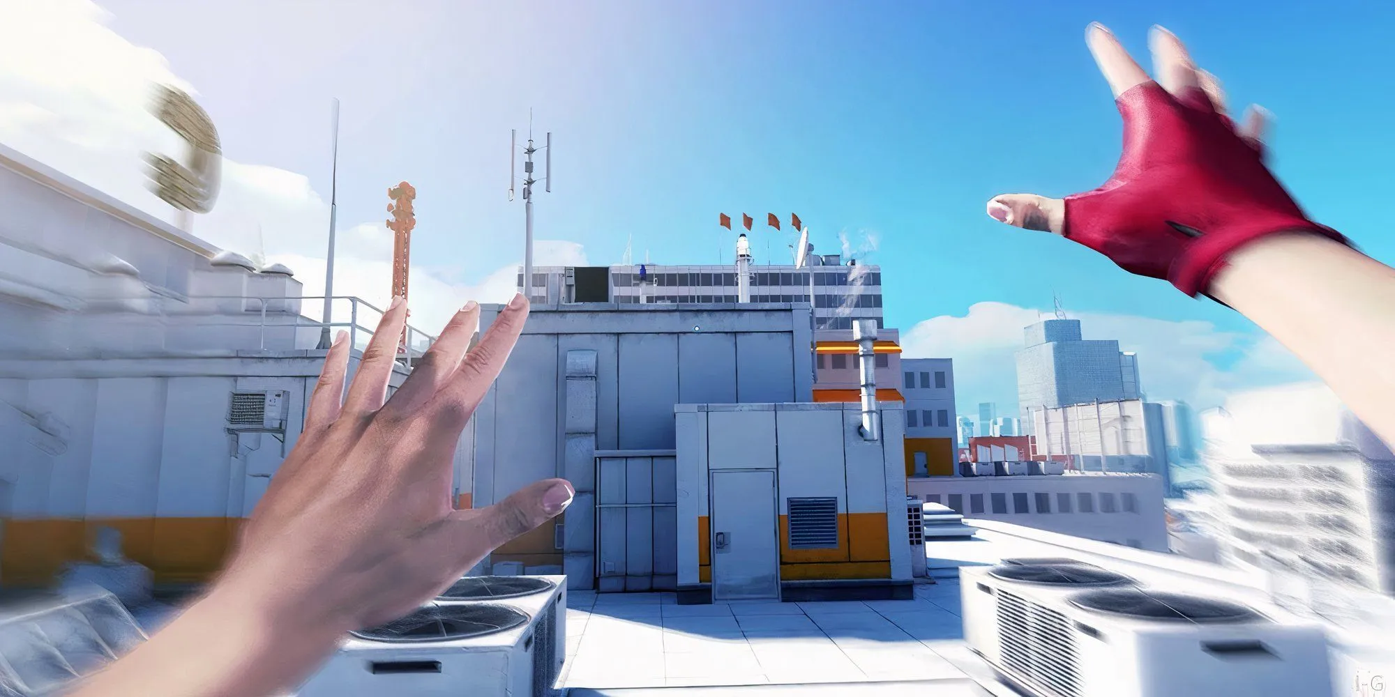 Cô gái Faith trong Mirror's Edge bay nhảy qua những tòa nhà chọc trời