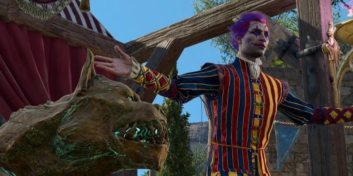 Dribbles the Clown, đã bị phân mảnh, xuất hiện trong bức ảnh của Baldur's Gate 3, là một nhiệm vụ tìm kiếm đáng nhớ